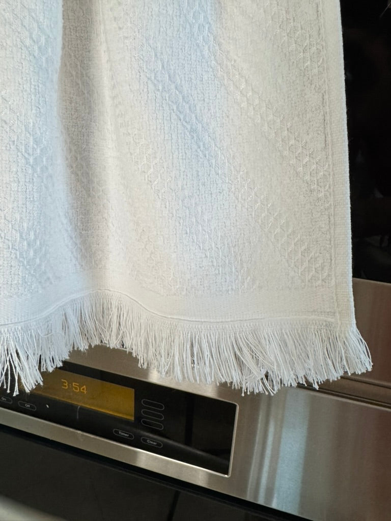 Aquamarine Seahorse Oven Door Towel