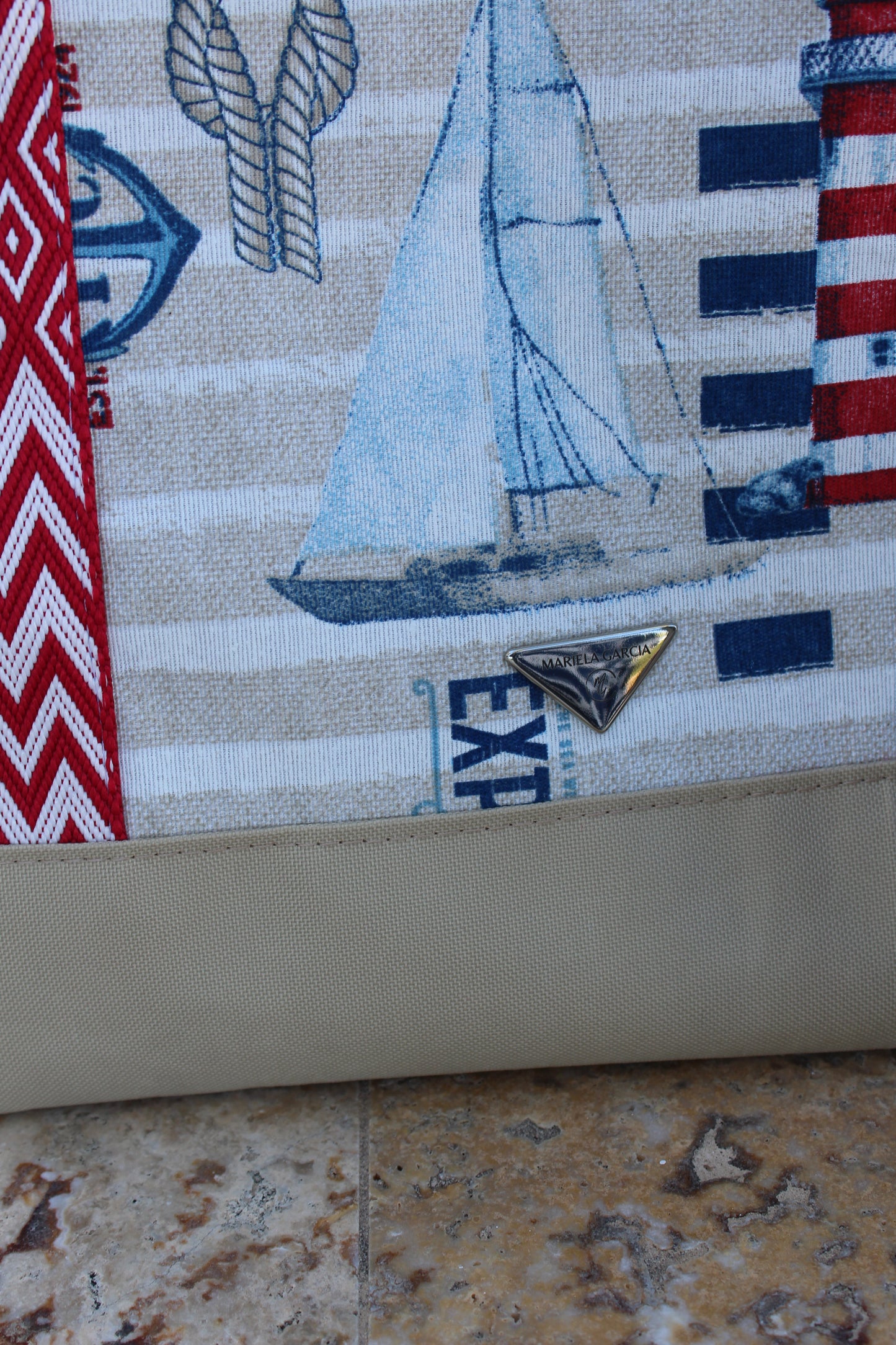 Set Tote and Clutch (Nautical) / Bolso playero (Nautical)