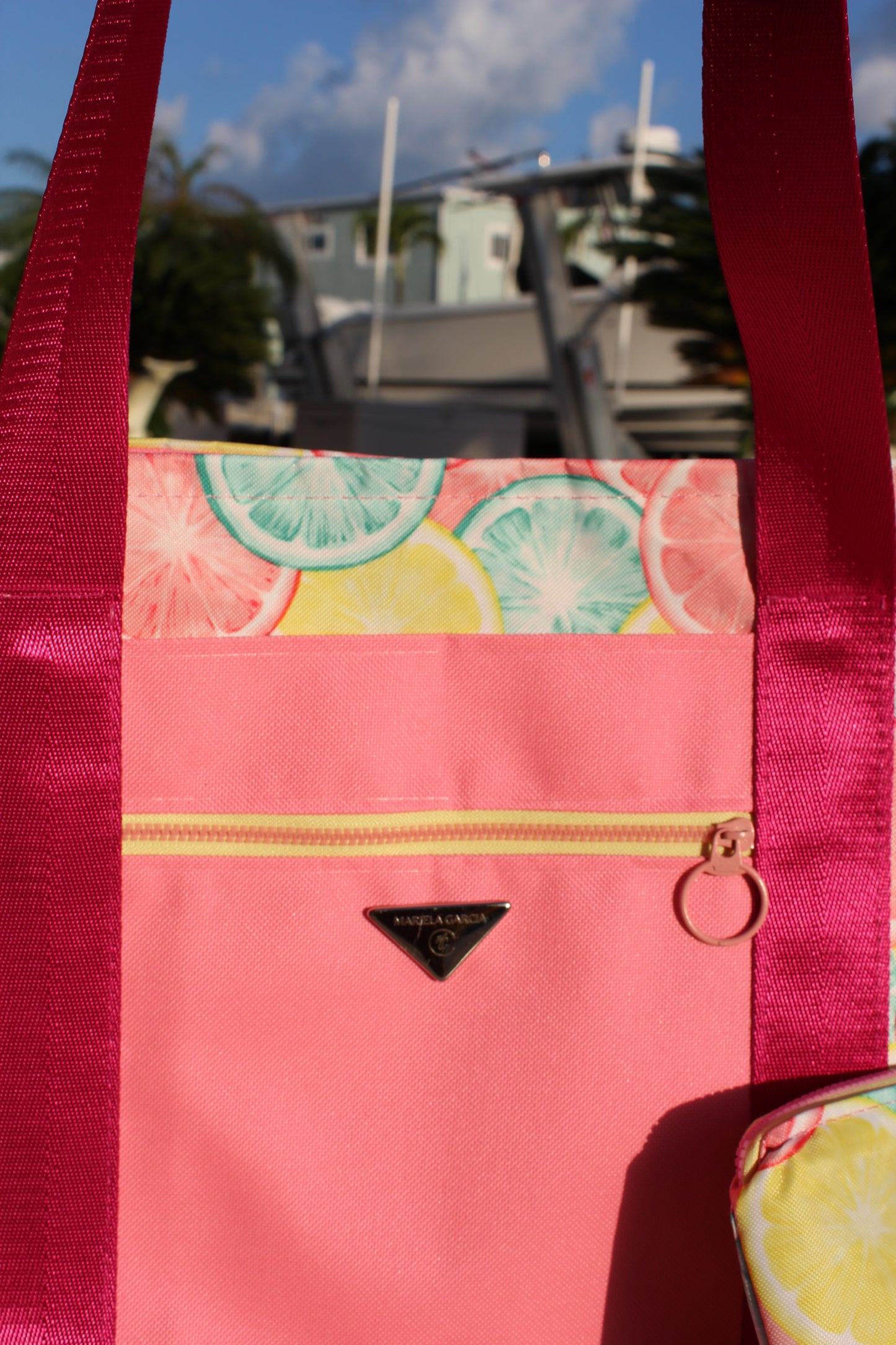 Set Citric Tote and Clutch / Set Bolso playero (Cítrico)