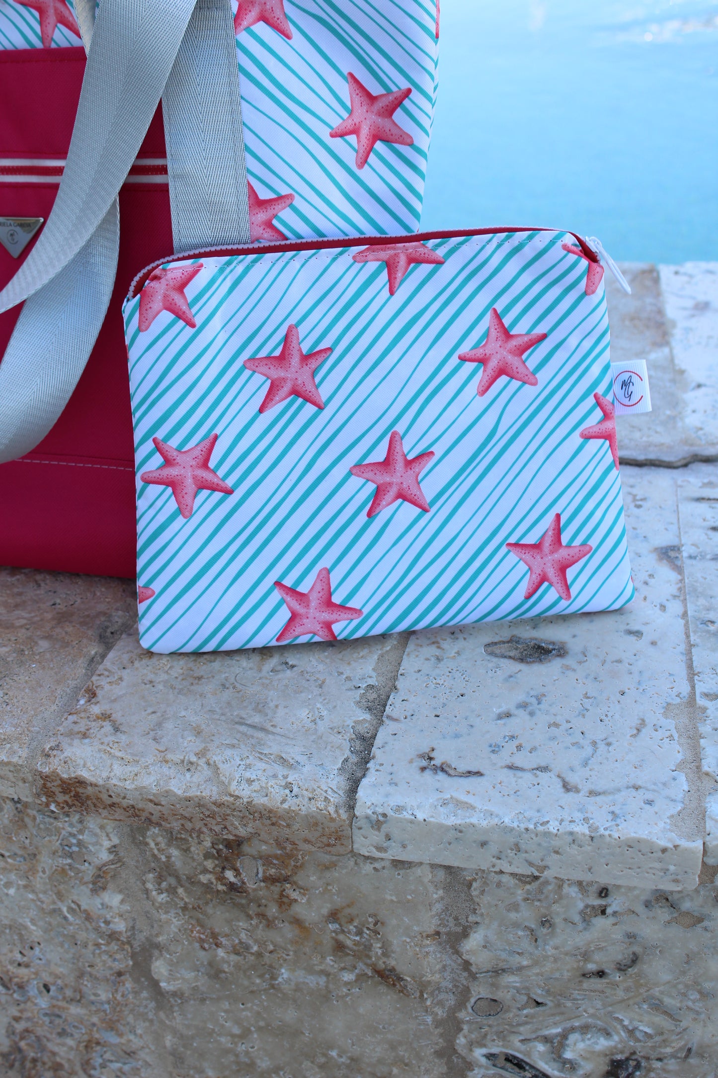 Set Starfish Tote and Clutch   /   Set Bolso-Clutch playero (Estrella de Mar)