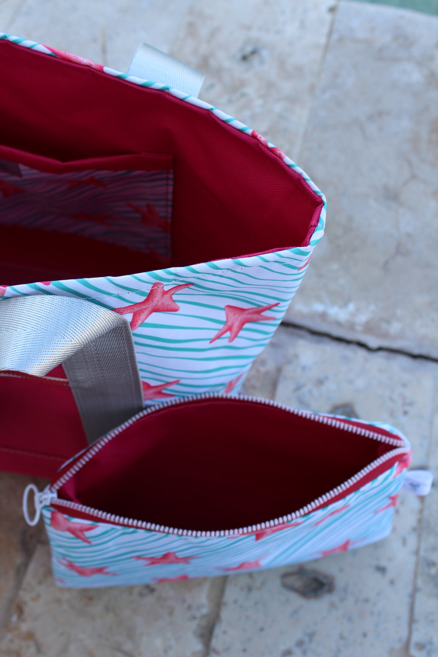 Set Starfish Tote and Clutch   /   Set Bolso-Clutch playero (Estrella de Mar)