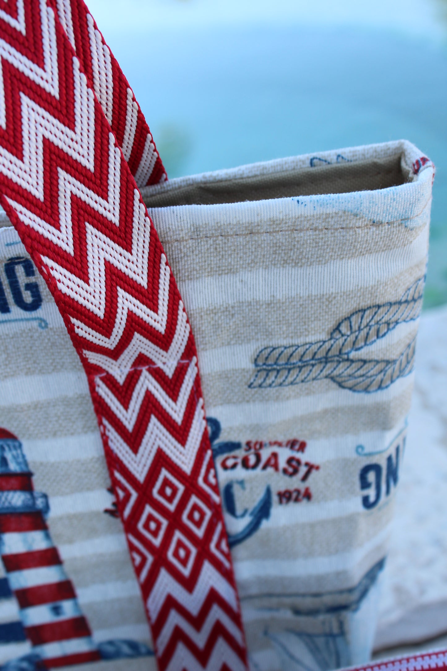 Set Tote and Clutch (Nautical)  / Bolso  playero (Nautical)