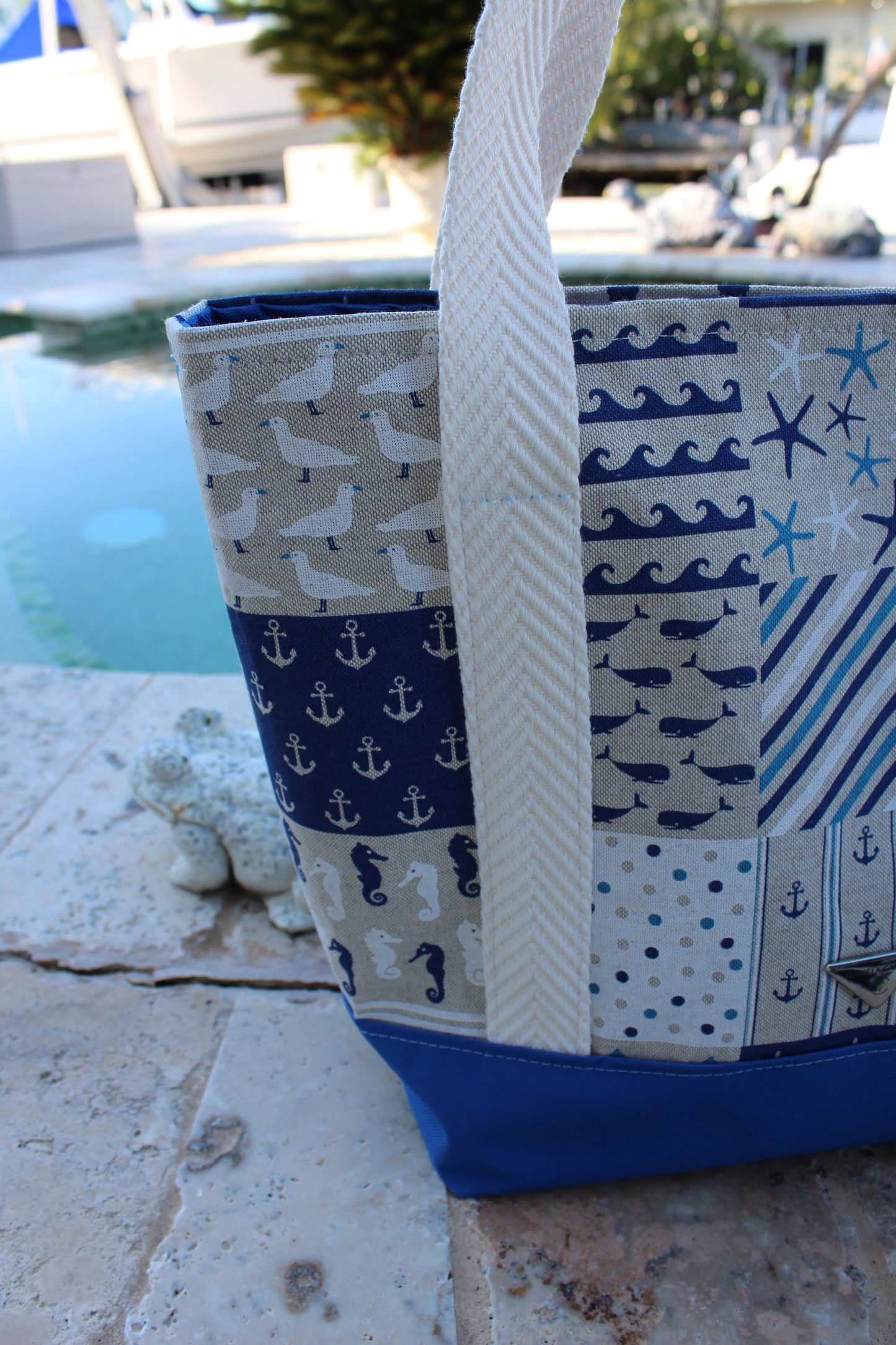 Marine Life Set Tote and Clutch  / Vida Marina Bolso  playero con el Clutch