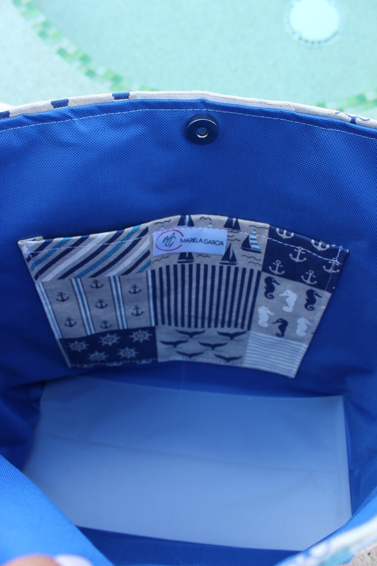 Marine Life Set Tote and Clutch  / Vida Marina Bolso  playero con el Clutch